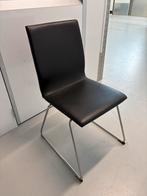 Zwarte design stoel met chromen frame, Ophalen, Gebruikt, Zwart, Vier