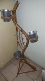 Vintage bamboe plantenslang, plantenhouder in rotan - slang, Ophalen