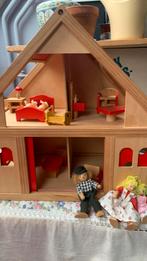 Houten poppenhuis, Kinderen en Baby's, Speelgoed | Houten speelgoed, Ophalen of Verzenden