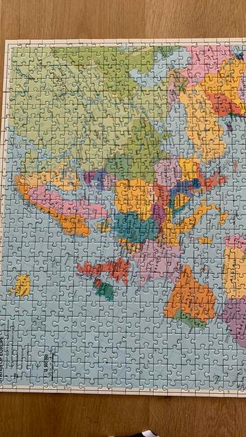 Puzzel 500 stukjes  Politieke kaart van Europa beschikbaar voor biedingen
