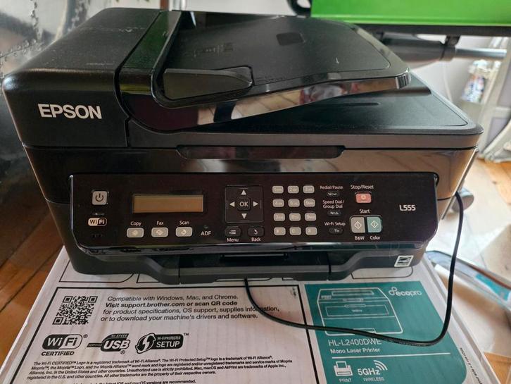 Epson EcoTank L555 All-in-One Printer, Computers en Software, Printers, Gebruikt, All-in-one, Inkjetprinter, Faxen, Kleur printen