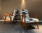 Set midcentury clubfauteuils, Ophalen, Zo goed als nieuw, 75 tot 100 cm, Stof