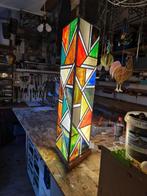 Handgemaakte Glas in Lood lamp 94 cm hoog, Huis en Inrichting, Ophalen, Nieuw, Glas, 75 cm of meer