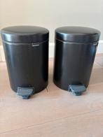 Brabantia NewIcon prullenbak 5 liter zwart, Ophalen, Zo goed als nieuw, Minder dan 10 liter, Metaal