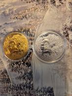 Zeldzame Goudkleurig & Zilverkleurige Panda Munten Set, Ophalen of Verzenden, Goud