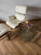 Elegant rond glazen bijzettafeltje, Huis en Inrichting, Tafels | Bijzettafels, Minder dan 55 cm, Rond, Ophalen, 45 tot 60 cm