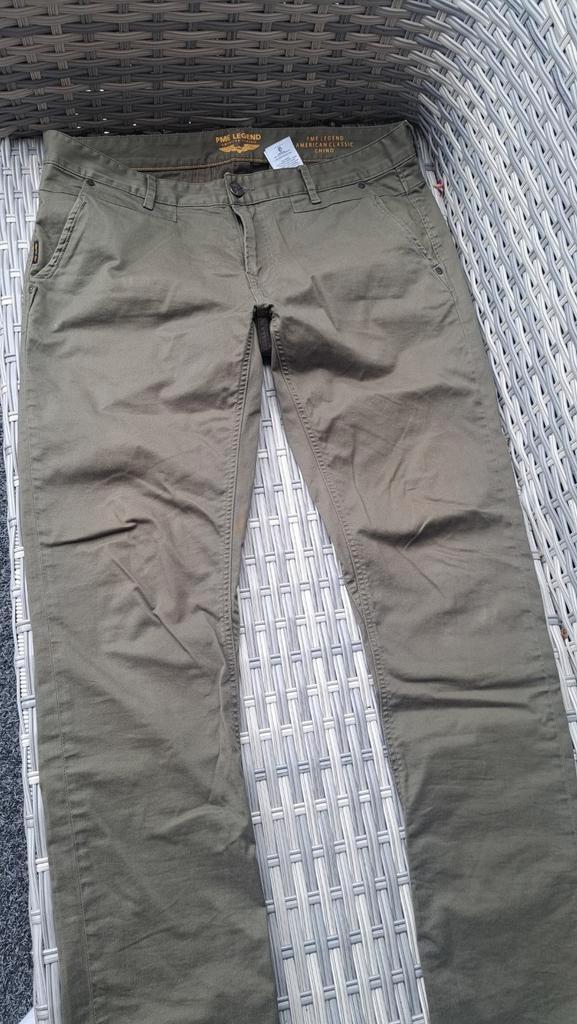 Pme Legend chino recht model als nieuw., Kleding | Heren, Broeken en Pantalons, Zo goed als nieuw, Overige maten, Groen, Ophalen of Verzenden