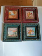 4 schilderijtjes, Antiek en Kunst, Curiosa en Brocante, Ophalen of Verzenden