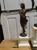 Bronzen beeldje op sokkel, Ophalen, Zo goed als nieuw, Mens