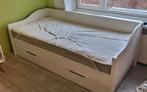 Eenpersoons bed met lade, excl. matras, met lattenbodem, Ophalen, 90 cm, Eenpersoons, Wit
