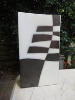Frans modern design, strakke vaas, zwart wit, porselein, Ophalen of Verzenden
