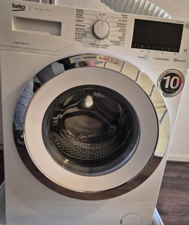 Wasmachine met stoomfunctie vanwege samen wonen, Witgoed en Apparatuur, Wasmachines, Zo goed als nieuw, Voorlader, 6 tot 8 kg