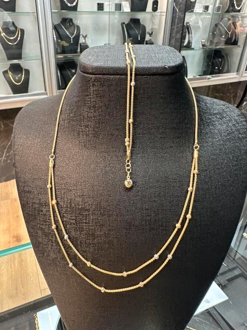 Prachtige 14k gouden balletjes set, Sieraden, Tassen en Uiterlijk, Kettingen, Nieuw, Goud, Ophalen of Verzenden