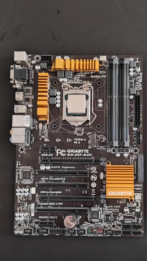 GA-Z97M-D3H | GTX 1650 SUPER | i5 4690k | 24GB RAM DDR3, Computers en Software, Barebones, Zo goed als nieuw, Ophalen of Verzenden