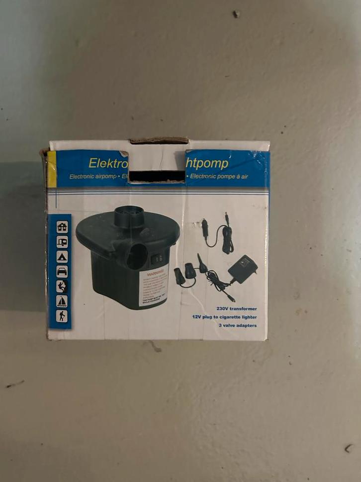 Elektrische Luchtpomp, Caravans en Kamperen, Kampeeraccessoires, Zo goed als nieuw, Ophalen