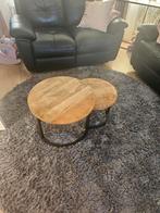 Mango Houten Salontafeltjes Nest, Ophalen, Minder dan 50 cm, Gebruikt, Rond