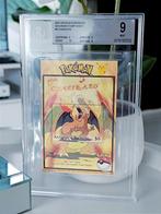 Vintage Charizard Stamp Sheet Beckett 9 Mint - Low Pop 3, Ophalen of Verzenden, Nieuw, Losse kaart, Foil