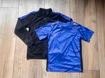 Trainingsjack + shirt, zwart/paars, maat 140, Gebruikt, Dutchy, Meisje, Sport- of Zwemkleding