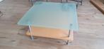 Salontafel, metaal/hout/glas, ca. 90x90x45, Huis en Inrichting, Tafels | Salontafels, Ophalen, 50 tot 100 cm, Vierkant, 50 tot 100 cm