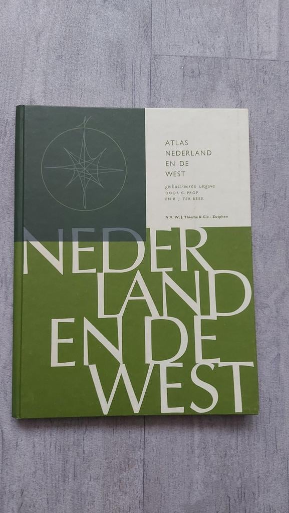 Atlas Nederland en de West - G. Prop, Gelezen, Bosatlas, Ophalen of Verzenden, 1800 tot 2000
