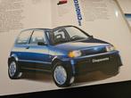 Brochure Fiat Cinquecento 1995 incl Sporting, Ophalen of Verzenden, Zo goed als nieuw, Overige merken