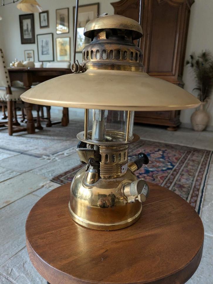 Geniol 150 cp met kap (petroleum vergasser), Antiek en Kunst, Antiek | Lampen, Ophalen
