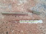 Vintage Thermometer in aluminium koker, Antiek en Kunst, Ophalen of Verzenden