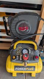 Compacte Powerplus Compressor -  incl. Luchtslanghaspel, Ophalen, Gebruikt, 6 tot 10 bar, Minder dan 200 liter/min