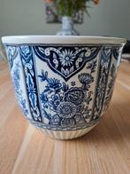 Vintage bloempot Boch - serie Delft - 16 cm, Ophalen of Verzenden