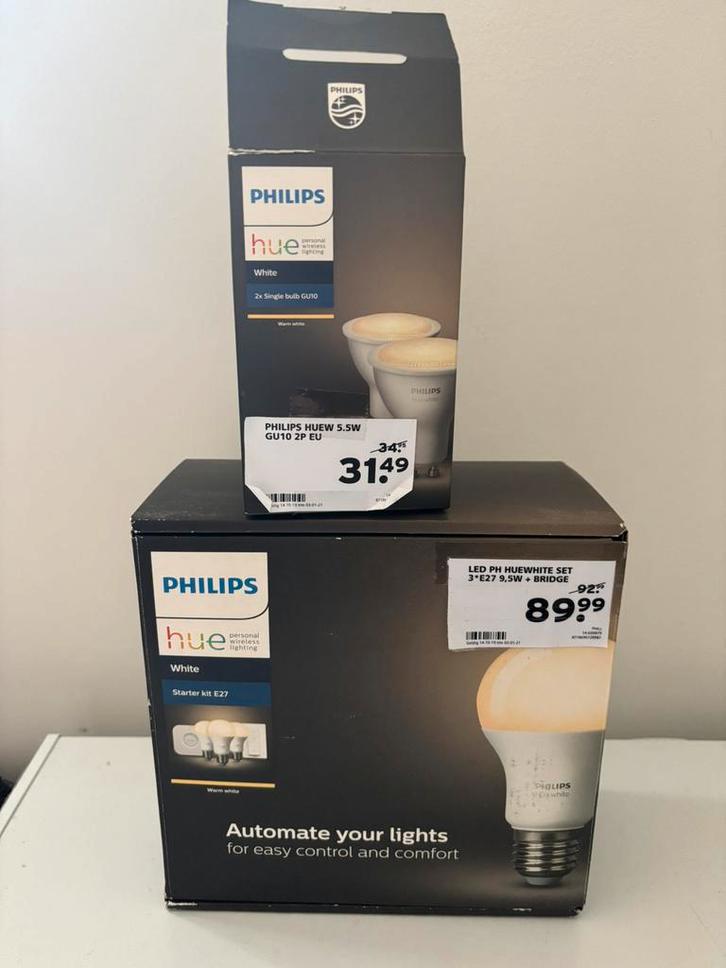 Philips Hue lampen., Huis en Inrichting, Lampen | Losse lampen, Nieuw, Led-lamp, Minder dan 30 watt, E27 (groot), Ophalen of Verzenden