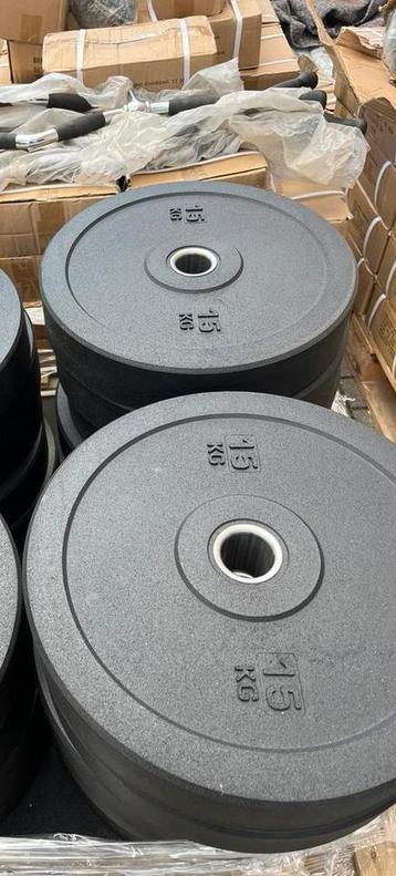 2 x 15 en 2 x 20 kg Olympische bumper plates schijven 50mm beschikbaar voor biedingen