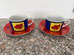 2 Keith Haring koffie kopjes door konitz, Ophalen of Verzenden, Zo goed als nieuw, Overige stijlen, Kop(pen) en/of Schotel(s)