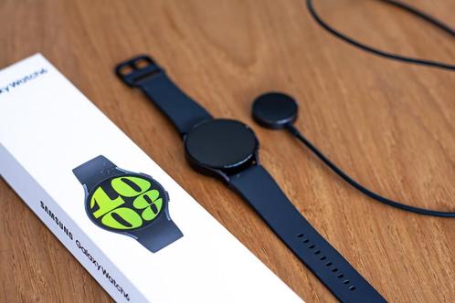 Samsung Galaxy Watch 6 46mm Zwart, Sieraden, Tassen en Uiterlijk, Smartwatches, Gebruikt, Android, Zwart, Afstand, Calorieverbanding