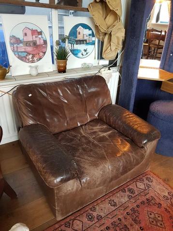 Desede Carl Larsson Leren lounge stoel shabby sjiek fauteuil beschikbaar voor biedingen