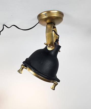 Wandlamp - Scheepslamp - koper - messing - 90's