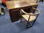 Antiek eiken burau incl sleutels incl stoel, Antiek en Kunst, Ophalen