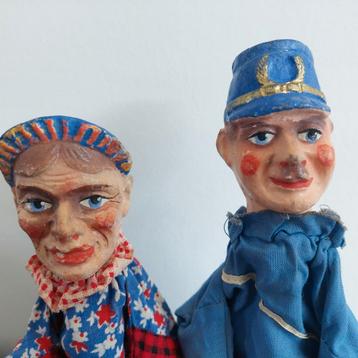 Zeer oude poppenkastpoppen steengoed handpop pop  beschikbaar voor biedingen