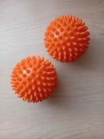 Beauty reflexbal massagebal set van 2 oranje 8cm, Sport en Fitness, Massageproducten, Overige typen, Ophalen of Verzenden, Zo goed als nieuw