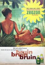 Vintage advertentie reclame Zeozon 1965 sun tan, Verzamelen, Merken en Reclamevoorwerpen, Ophalen