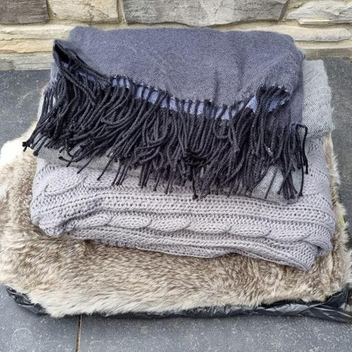 3 Landelijke plaids, Huis en Inrichting, Woonaccessoires | Plaids en Woondekens, Gebruikt, Ophalen