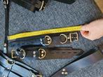 Heavy rubber latex bondage set met leash, 95 tot 105 cm, Verzenden, Zwart, Nieuw