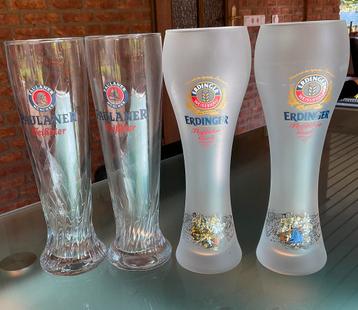 Bierglazen 500ml. Erdinger “Floßfahrt-Gaudi” en Paulaner beschikbaar voor biedingen