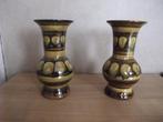 Vaasjes 2x Vintage Hand Werk zeer apart mooie vintage kleur, Ophalen, Overige kleuren, Aardewerk of Porselein, Zo goed als nieuw