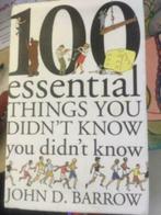 100 essential things you didn't know you didn't know J. Barr, Boeken, Ophalen of Verzenden, Zo goed als nieuw