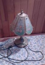 Vintage Hollywood Regency Lamp bloemen blauw roze goud, Huis en Inrichting, Lampen | Vloerlampen, Ophalen of Verzenden, Zo goed als nieuw