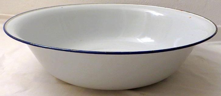 Grote witte emaille schaal / waskom. Brocante. 55 cm., Antiek en Kunst, Antiek | Emaille, Ophalen