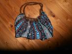 tas gebloemd met handvat van kralen, Ophalen of Verzenden, Zo goed als nieuw, Overige kleuren, Handtas
