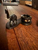 Sri Lankaans houten beeldje met asbak, Antiek en Kunst, Ophalen of Verzenden