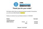 Startbewijs ASML Marathon Eindhoven 2025 (12 oktober), Sport en Fitness, Loopsport en Atletiek, Overige merken, Verzenden, Overige typen