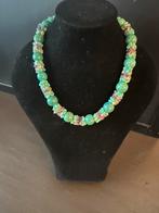 Prachtige ketting edelstenen zilver, Ophalen of Verzenden, Zo goed als nieuw, Zilver